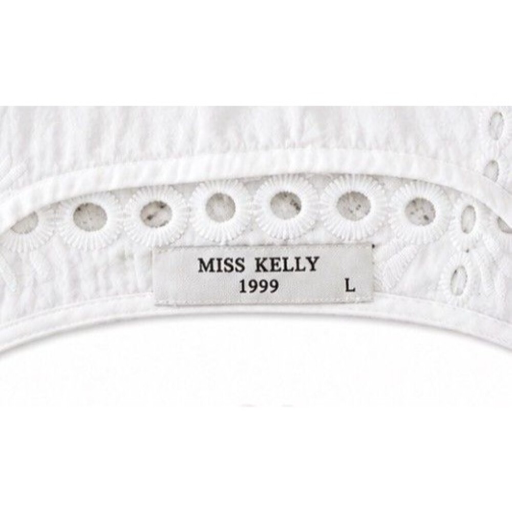 Miss Kelly 1999 White Eyelet Blouse Top Women Sz L Boho Cottagecore 1449N5 - Picture 4 of 7